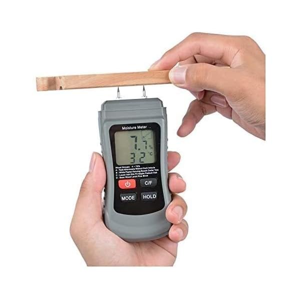 XINGDONG Holzfeuchtigkeitszähler Digitalholz Hydrometer Papier Feuchtigkeitstester Tragbare Holz Wasser… – Bild 4