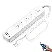 WiFi Smart Power Strip Socket AISIRER Surge Protector Outlet 4 USB Charging Ports and 4 Smart AC Plugs, APP Remote Control, Voice Controlled by Alexa Echo Dot and Google Home, 6ft Extension Cord