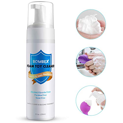 BOMBEX Adult Toy Cleaner – 8 Fl Oz Natural Vibrator Cleaner, Fragrance-Free Paraben-Free Alcohol-Free