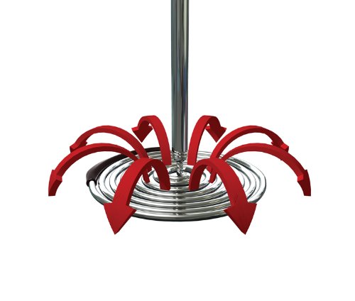 Dreamfarm Smood - One-Press Spring Coil Potato Masher with Silicone Pot Scraper (Black)