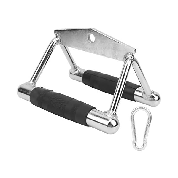 DAUERHAFT-Steel-Multifunction-Workout-Tricep-V-Shaped-Press-Down-Bar-Easy-to-Usefor-Seated-Rowing-Exercises DAUERHAFT V-Shaped Pressure Bar, Steel V-Shaped Multifunction Handle, V-Shaped Pressure Bar for Triceps Rowing Machine…