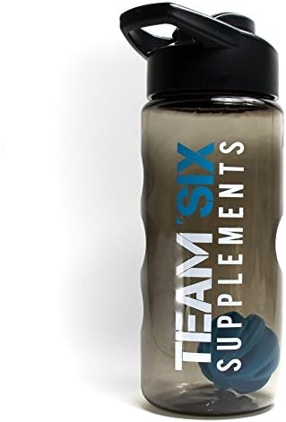 Team Six Shaker Bottle, 20oz Cup, Smoke Grey