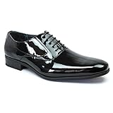 Mens Delli Patent Leather Tuxedo Dress Shoes Lace up Snipe Toe Oxfords Formal 19121