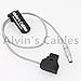 Alvin's Cables Flexible 2 Pin Male to D-tap Power Cable for Teradek, SmallHD Monitor, Vaxis 60cm|23.6inches Braided Wire