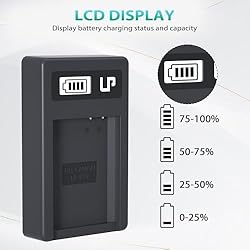 LP LP-E10 Charger, Charger with LCD Display, USB