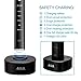AIEX Sonic Electric Toothbrush with 3 Replacement Heads Rechargeable Electronic Toothbrush with Holder Black Travel Toothbrush with 5 Modes/IPX7 Waterproof/USB Wireless Charging/Smart Timer/Travel Bag