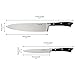 Aicok Kitchen Knife, High Carbon Stainless Steel 8-Inch Chef Knife with a Bonus Paring Knife, Black