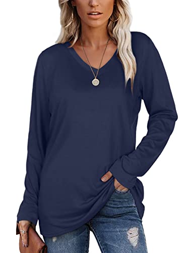 SAMPEEL Womens Basic Long Sleeve Sweatershirt for