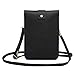 WOZEAH Crossbody Purse And Handbags Mini Cellphone Pouch Wallet Bag (black)