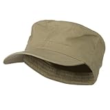 Big Size Cotton Fitted Military Cap - Khaki (For Big Head)