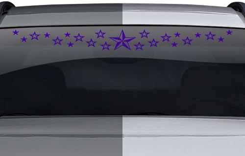 Sticky Creations - Design #104-01 Stardust Nautical Star Dust Windshield Decal Sticker Vinyl Graphic Rear Window Banner Tailgate Car Truck SUV Van Boat Trailer Wall | 36"x4.25" - Purple