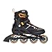 Rollerblade Macroblade 80 Mens Adult Fitness Inline Skate - Black/Orange - 80 mm / 82A Wheels with SG5 Bearings - Performance Skates - US Size 8, Black/Orange, Size 8