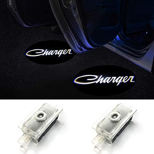 Car LED Logo Light Dodge Projector Ghost Shadow Charger 2 Pack OEM Courtesy Light for Dodge Charger SRT Hellcat GT R/T Daytona Scat Pack-No22