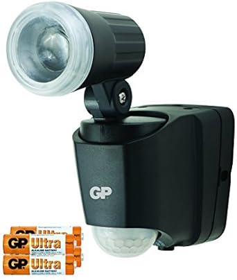 Gp Safeguard Aussenleuchte Mit Bewegungsmelder Und Dammerungssensor Batteriebetrieben Led Spot Schwenkbar Wetterfest Wasserdicht Nach Ip55 Fur Garten Terrasse Garage Etc Amazon De Beleuchtung