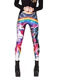 Amoluv Women's Fashion Digital Print the Unicorn Pattern Sexy Leggings 105 One Size