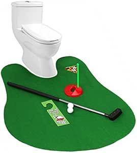 Hemore - Set de mini golf para baño - Juego de golf para inodoro y