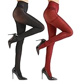 Oruolan 40D Opaque Control Top Pantyhose-Nylon Spandex Tights