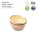 Wooden Bowls for Food or Salad Bowls Set, Small Bowl for Serving Pasta and Cereal, Set of 2 Wood Bowl, 6 inch by 3 inch, Mango Wood, Yellow Ikkat