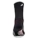 Feetures! Men's Elite Light Cushion Mini Crew, black + Red, xl