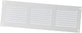 EUROPLAST 300x100mm White Metal Air Vent Grille Cover with Insect Mesh