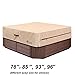 UCEDER Waterproof Hot Tub Cover Outdoor Spa Cover (95''x95 x20'') 600D Heavy Duty Polyester Square Hot Tub Cover Protector(Brown)