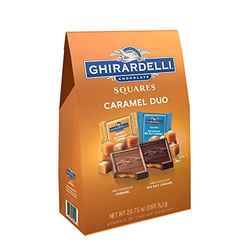 Ghirardelli Milk Caramel Chocolate Squares 20.75 Ounce Bag Dark Chocolate Sea Salt