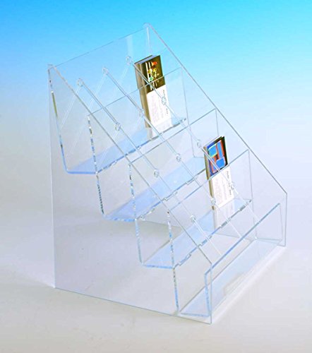 16 Pocket Bookmark Displays with Dividers | Book Mark Rack | Bookmarker Display | Vertical Business Card Holder