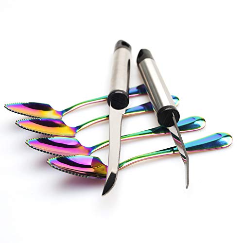 Grapefruit Spoons Knives Utensils Set, 6 Pack Grapefruit Knives