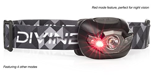 Ultra BRIGHT LED Headlamp - Fully Adjustable - Includes Red Beam - Fully Dimmable - Strobe Light - 100% Water Resistant - Perfect for: Camping, Running, Fishing, Reading, Hunting, DIY & Much More