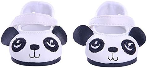 Jieson Doll Clothes Cute Panda Doll Shoes for 18 Inch American Doll Gift to Baby