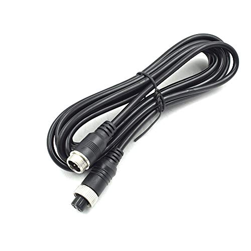 Hxchen 3M/10FT Car 4-Pin Aviation Video Extension Cable for CCTV Rearview Camera Truck Trailer Camper Bus Motorhome Vehicle Backup Monitor Waterproof Shockproof System - (1 pc)