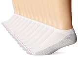 Hanes Men's FreshIQ No-Show Socks, 12 Pack, White, Shoe Size: 6-12
