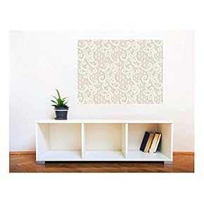 Removable Wall Sticker/Wall Mural - Lace Style Seamless Pattern | Creative Window View Home Decor/Wall Decor - 24"x32"