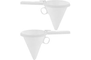 SHINEOFI 2pcs Handheld Chocolate Cream Funnel for Baking, Pastry Dispenser Funnel with Wide Mouth for Cupcake