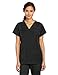 WonderWink Women's Four Way Stretch Sporty V-Neck Top, Black, Small