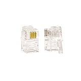 SMITON 100Pack Transparent Color RJ9 Telephone