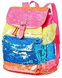 Justice Rainbow Flip Sequin Rucksack Backpack