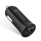 Quick Charge 2.0 USB Car Charger, [Qualcomm Certified] JOTO mini Turbo Rapid USB Car Charger (QC 2.0 mini USB Car Charger) for iPhone, iPad Apple and Android devices (Black)