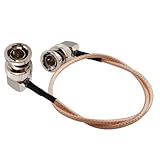 Eonvic 75 Ohm BNC Male Right Angle RG179 Coax Cable for BMCC BMPC Hyperdeck Cameras 45cm