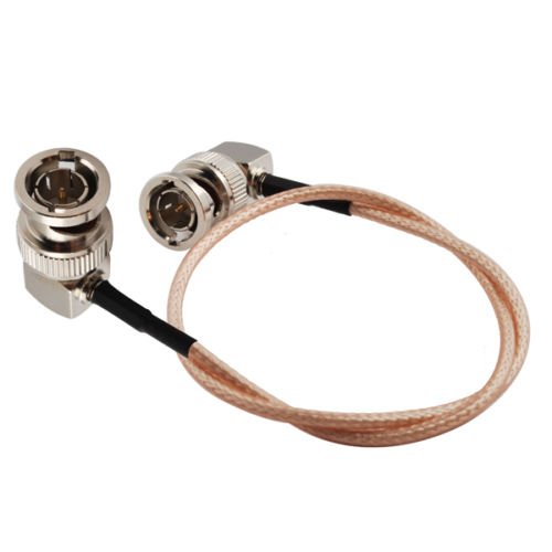 Eonvic 75 Ohm BNC Male Right Angle RG179 Coax Cable for BMCC BMPC Hyperdeck Cameras 45cm