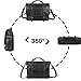 Mens Leather Messenger Bag 15.6 Inch Business Briefcase Waterproof Vintage Leather Large Satchel Shoulder Bag Leather Computer Laptop Bag Briefcase-Black