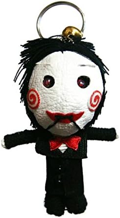 Billy Saw Puppet Mascot Horror Movie Voodoo String Doll Keyring Keychain
