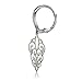 Sterling Silver High Polished Filigree Dangle Leverback Earrings