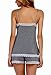 Chamllymers Women Cotton Sleepwear Set Short Pjs Soft Pajama Set Lace Pajamas Cami with Adjustable Spaghetti Strap Gray S