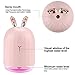 Cute Humidifier Cute Essential Oil Diffuser,220ml Aroma Essential Oil Cool Mist Humidifier with Quiet Operation,Waterless Auto Shut-off and 7 Color LED Lights Changing for Home Office Baby