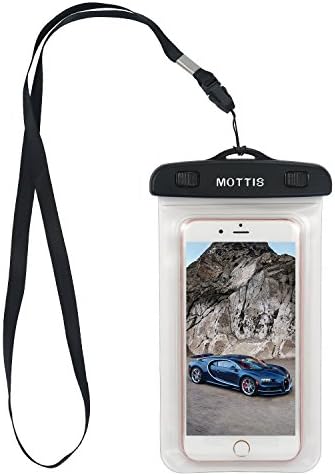 MOTTIS Universal Waterproof Case, New Type PVC Wa.terproof Pouch for Outdoor Sports with IPX8 Certified for iPhone7,Samsung,S8, Google Pixel, HTC, LG, Huawei (white)