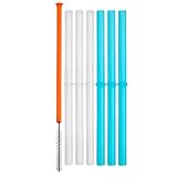 Boon Snug Silicone Straws with Cleaning Brush (Pack of 6)