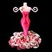 Rose Red Mini Gown European Model Earring Necklace Jewelry Stand Display Holder