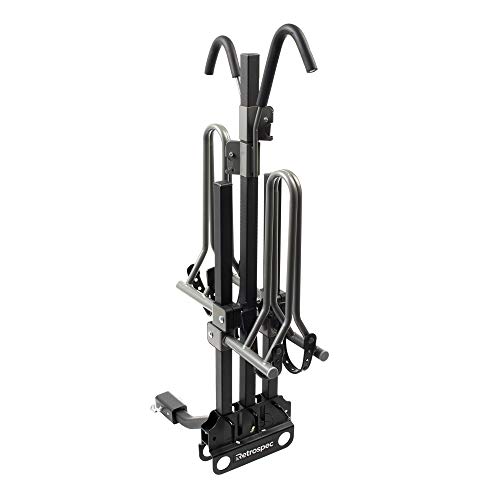Retrospec Lenox Car Hitch Mount Tray Bike Rack with 2inch Receiver; 2 Bicycle Carrier, Black