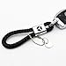 For Mercedes-Benz Logo Emblem Key Chain Key Ring Metal Alloy BV Style Black Leather Gift Decoration Accessories AMG (Black)